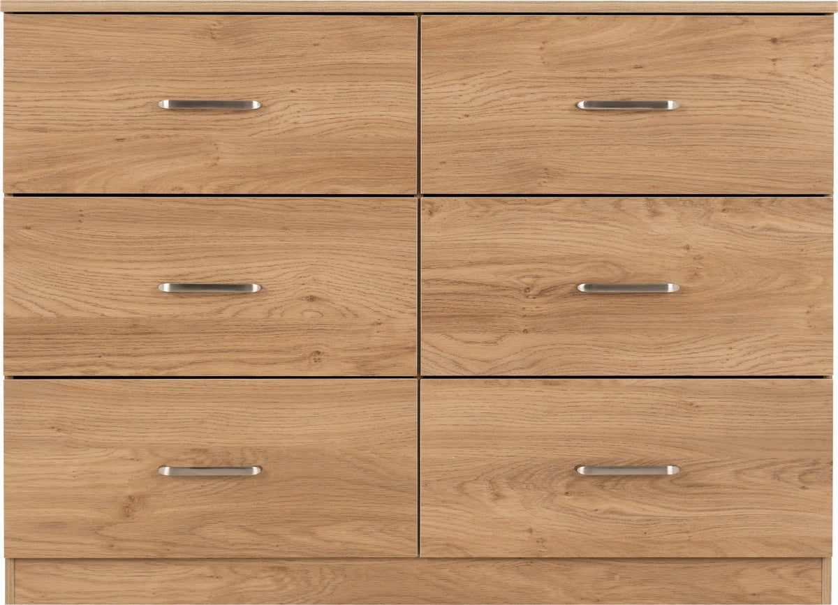 Dakota 6 Drawer Chest - Oak Effect - view 4