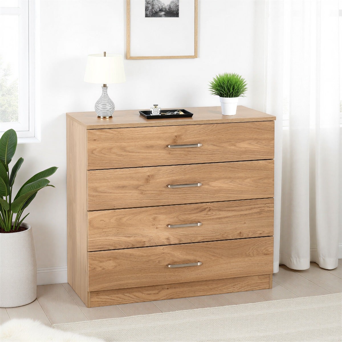 Dakota 4 Drawer Chest - Oak Effect