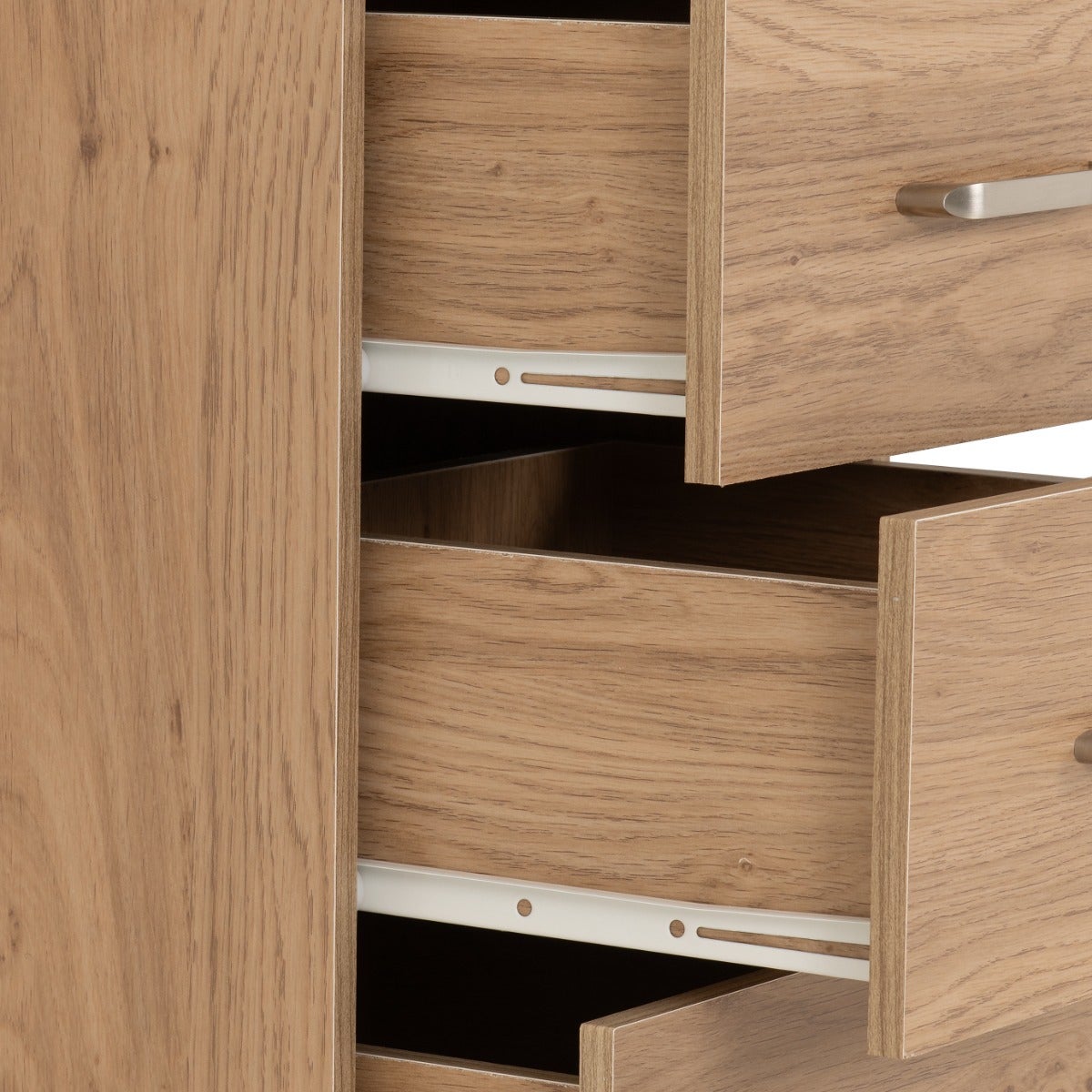 Dakota 5 Drawer Narrow Chest - Oak Effect - view 7