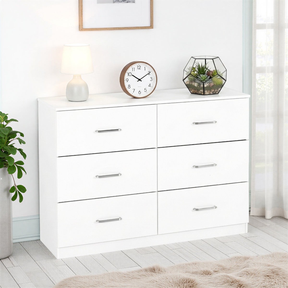 Dakota 6 Drawer Chest - White