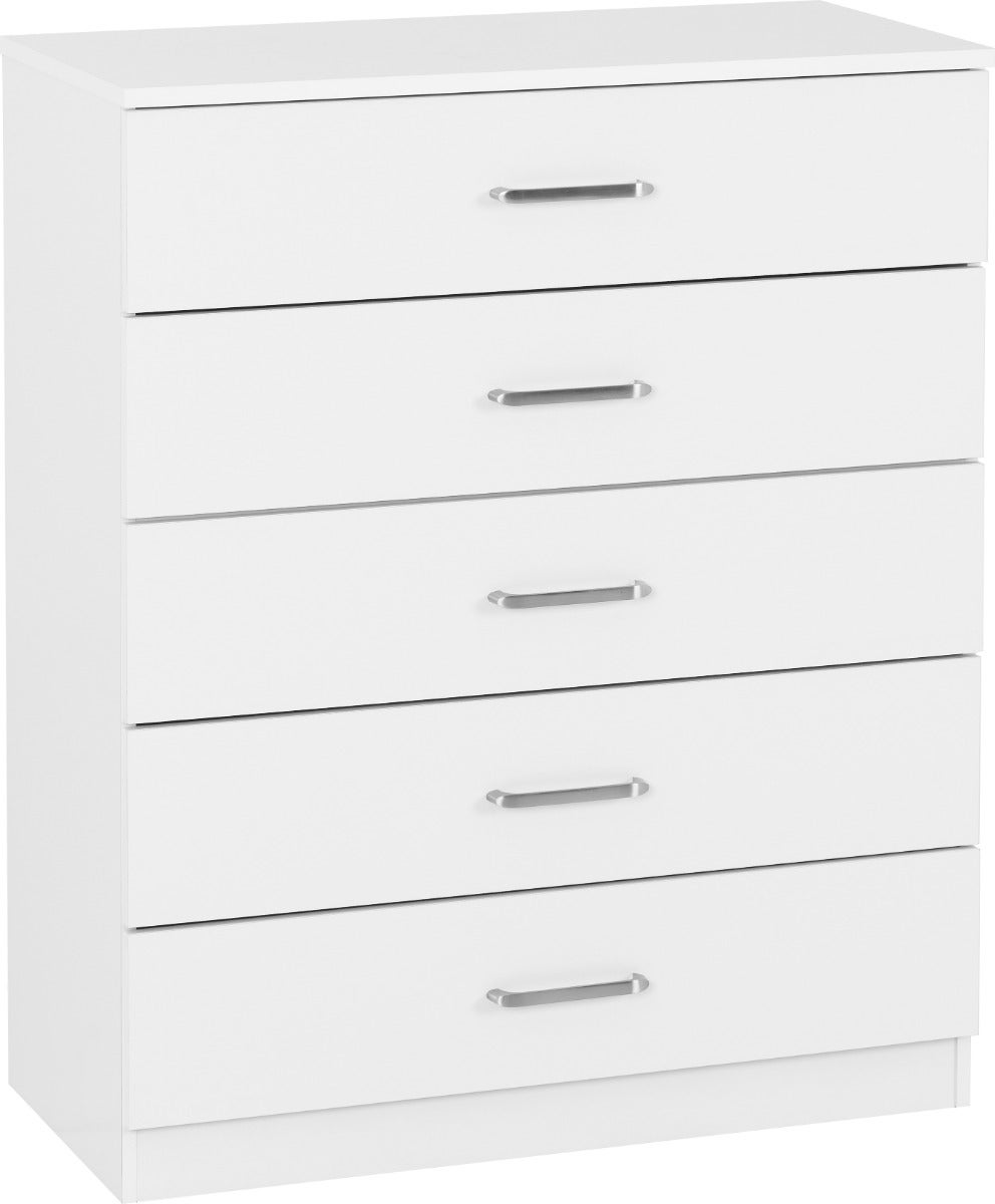 Dakota 5 Drawer Chest - White - view 2