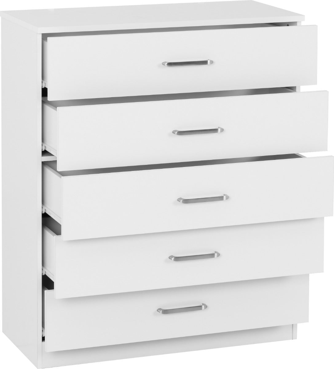 Dakota 5 Drawer Chest - White - view 3