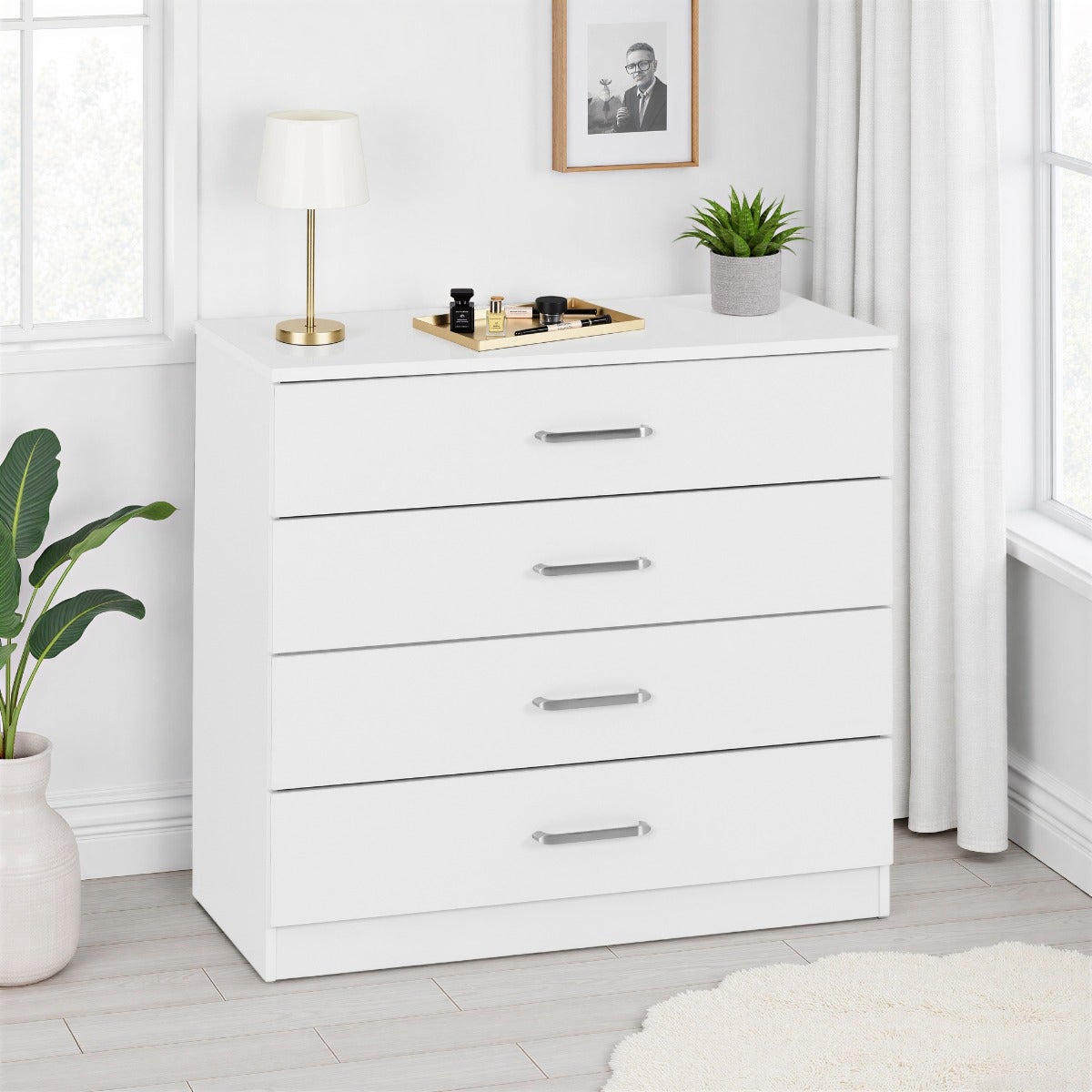 Dakota 4 Drawer Chest - White