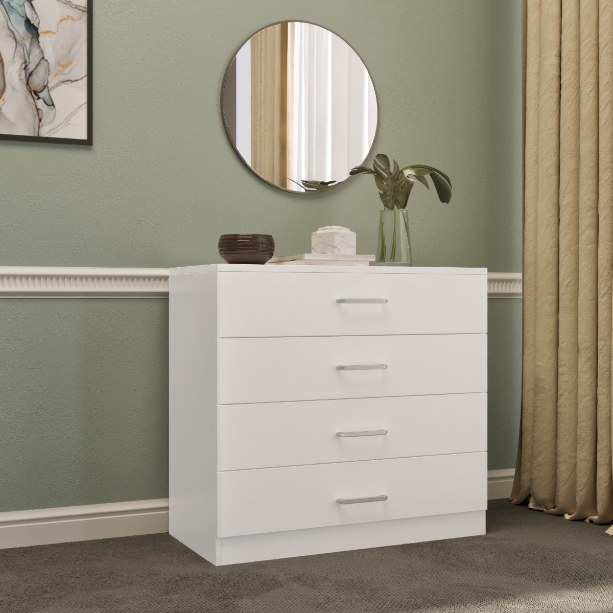 Dakota 4 Drawer Chest - White - view 8