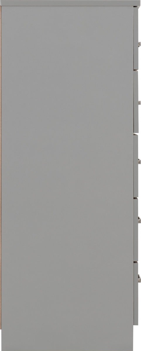 Dakota 5 Drawer Chest - Light Grey - view 5