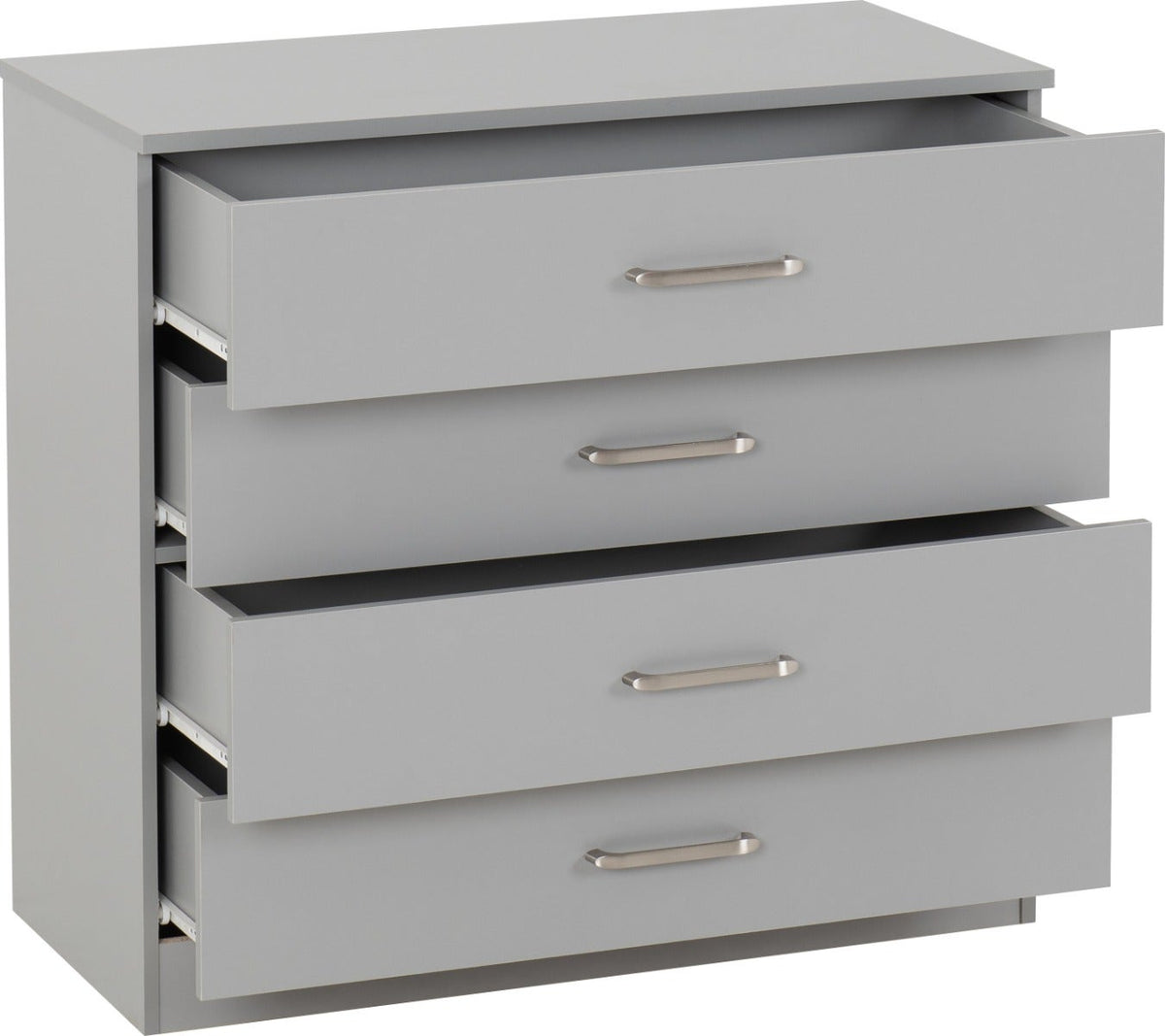 Dakota 4 Drawer Chest - Light Grey - view 3