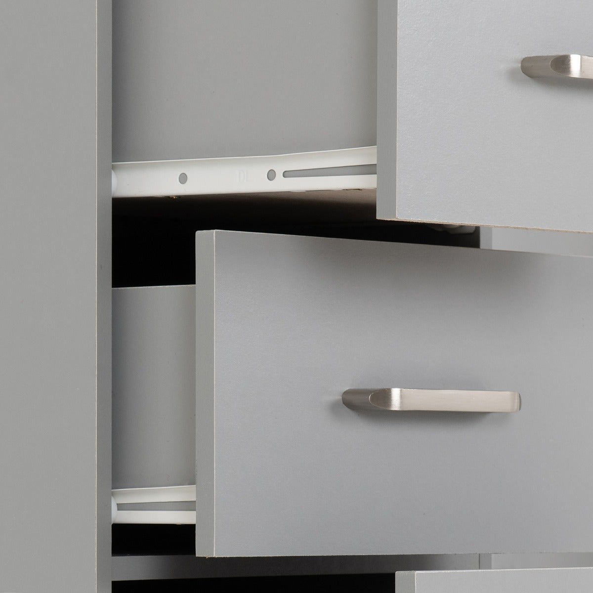 Dakota 5 Drawer Narrow Chest - Light Grey - view 7