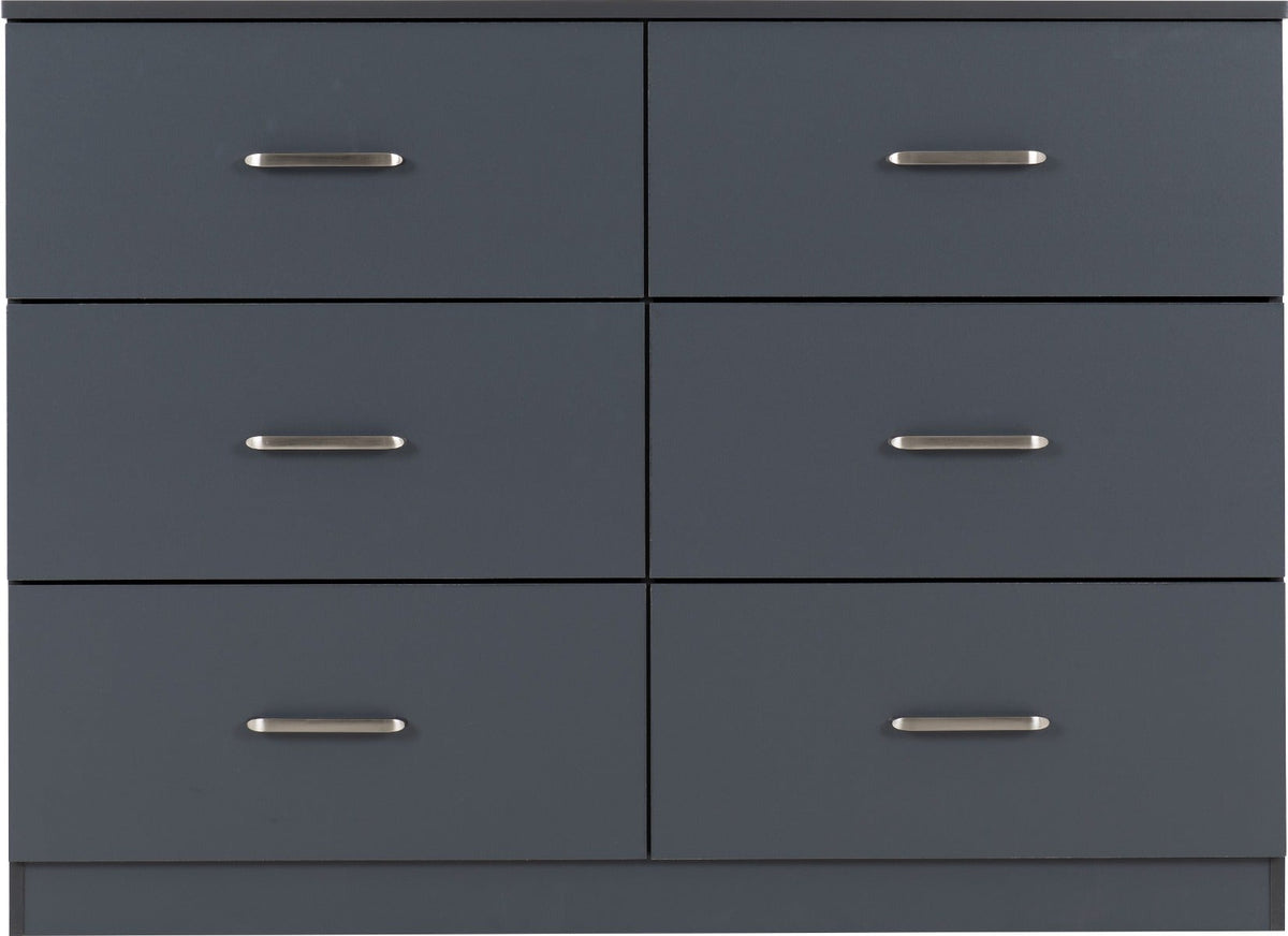 Dakota 6 Drawer Chest - Dark Grey - view 4