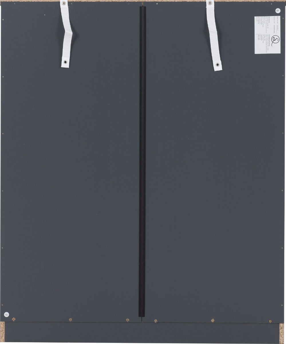 Dakota 5 Drawer Chest - Dark Grey - view 6
