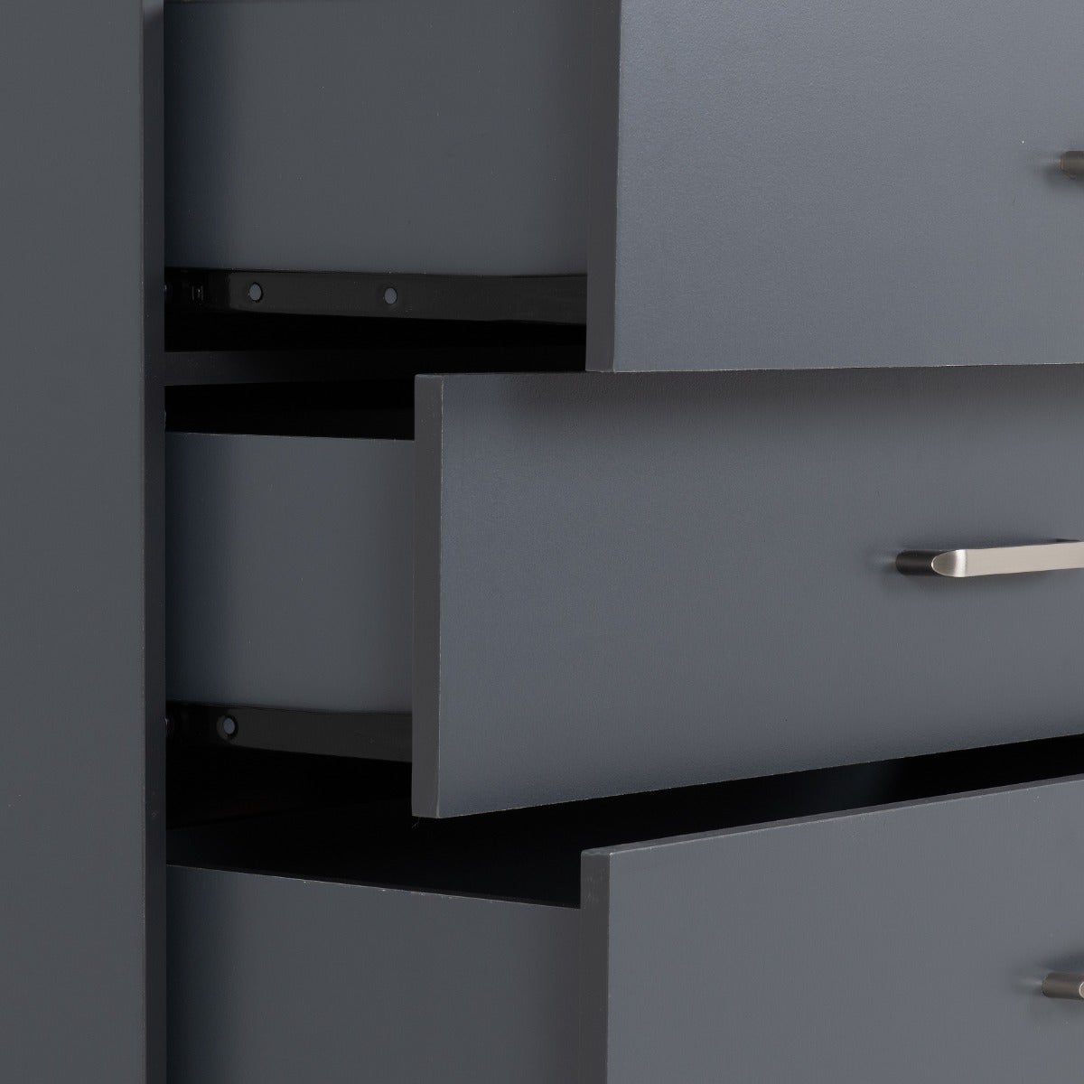 Dakota 5 Drawer Chest - Dark Grey - view 7