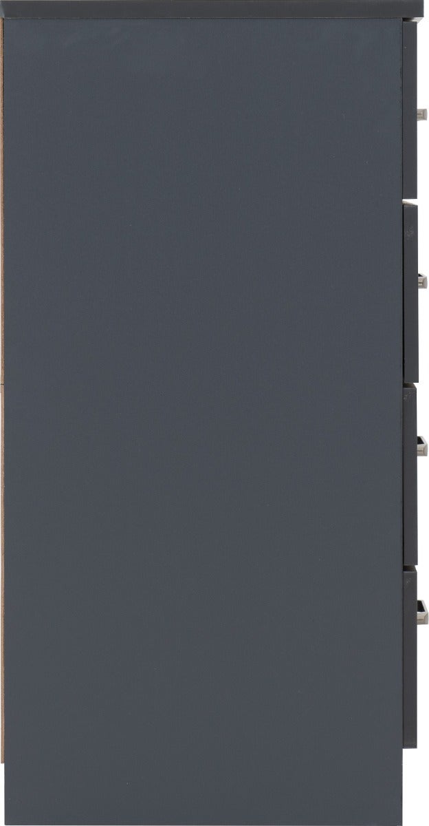 Dakota 4 Drawer Chest - Dark Grey - view 5