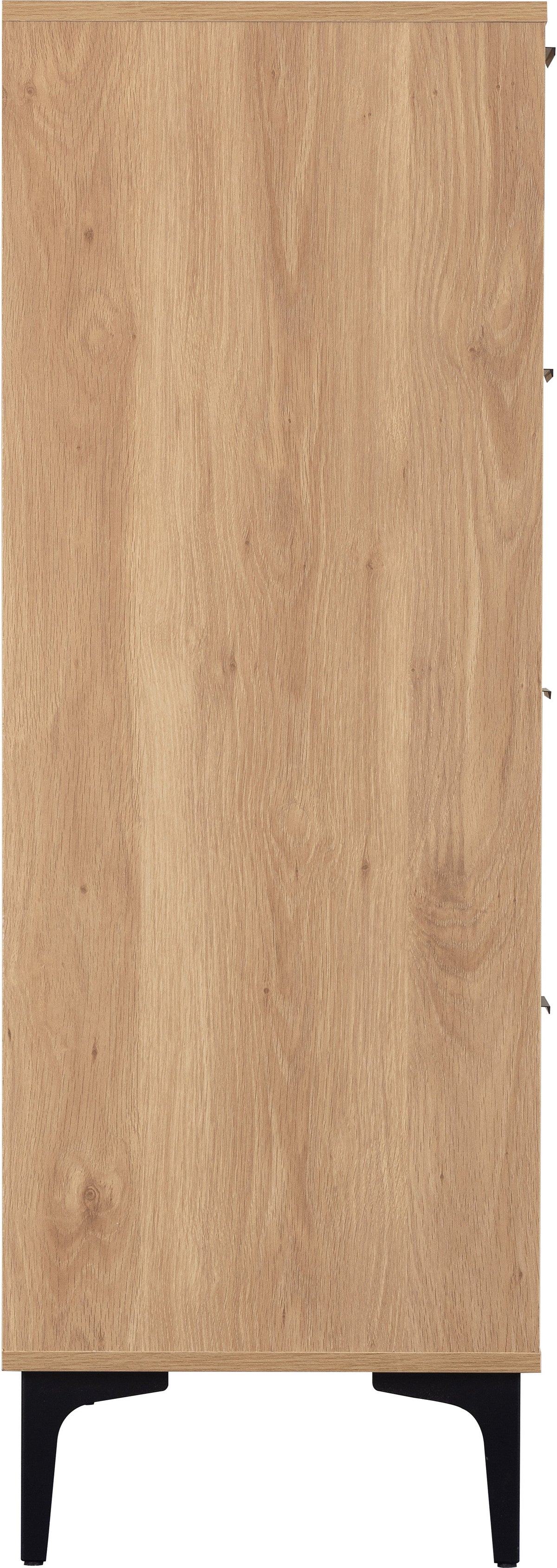 Miami 3+2 Drawer Chest - Oak Effect/Black - view 5