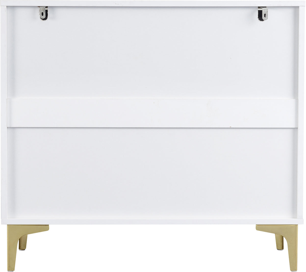 Miami 3 Drawer Chest - White/Gold - view 5