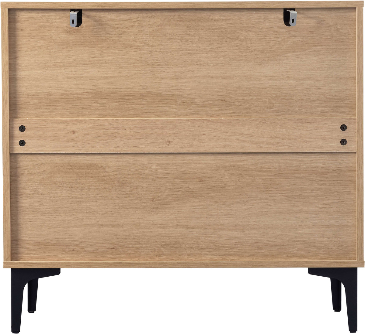 Miami 3 Drawer Chest - Oak Effect/Black - view 4