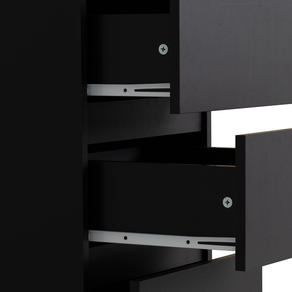 Malvern 5 Drawer Narrow Chest - Black - view 4