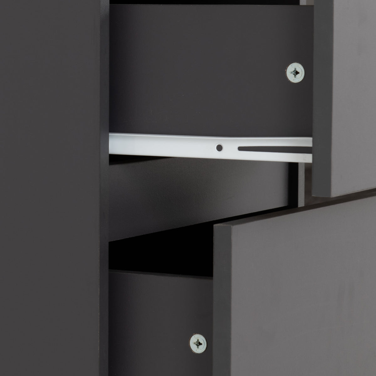 Malvern 5 Drawer Narrow Chest - Grey - view 4
