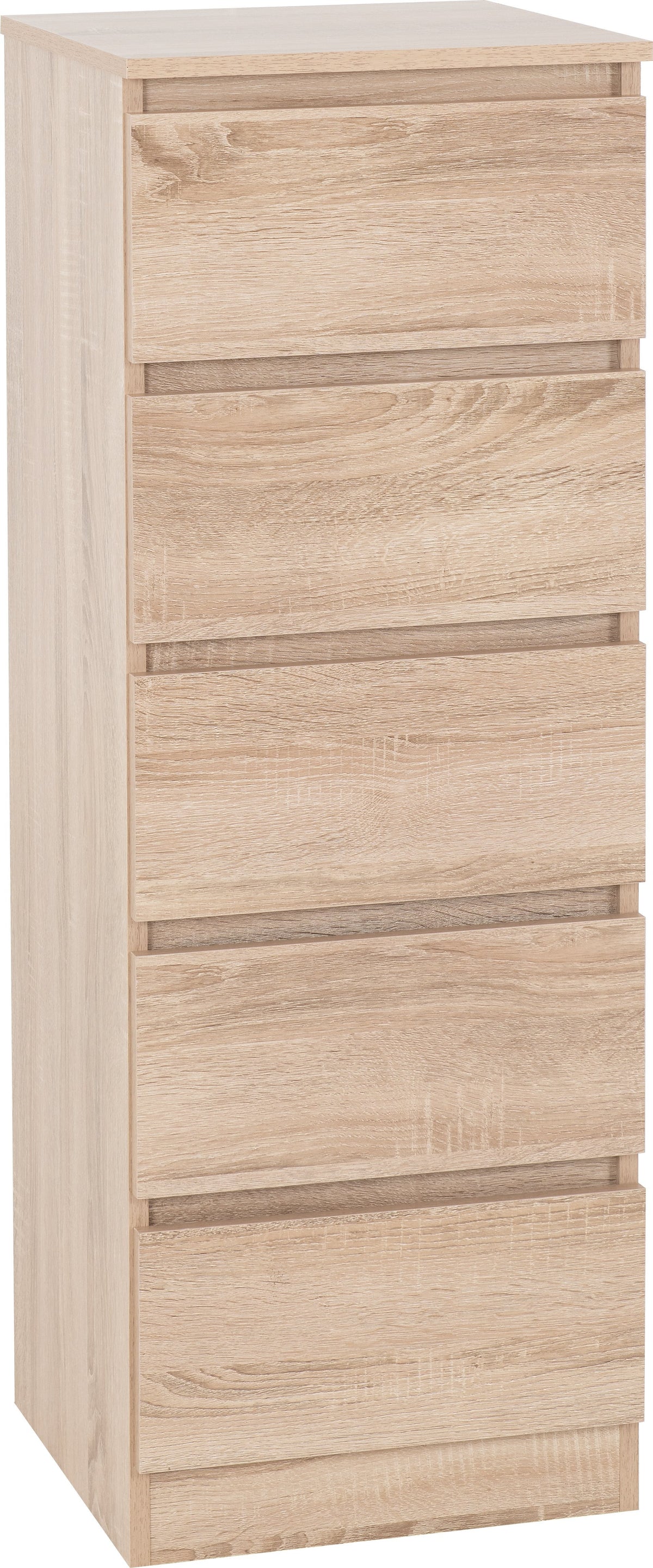 Malvern 5 Drawer Narrow Chest - Sonoma Oak Effect - view 9