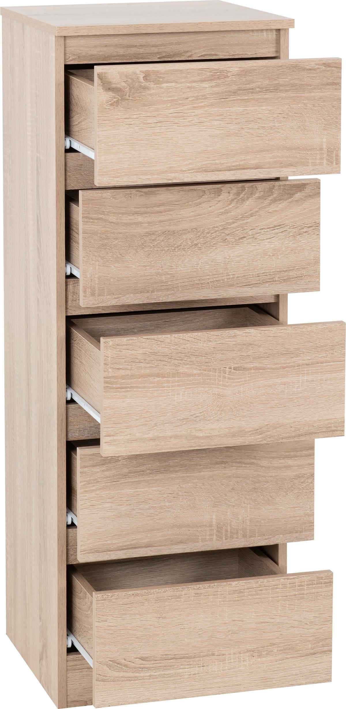 Malvern 5 Drawer Narrow Chest - Sonoma Oak Effect - view 8