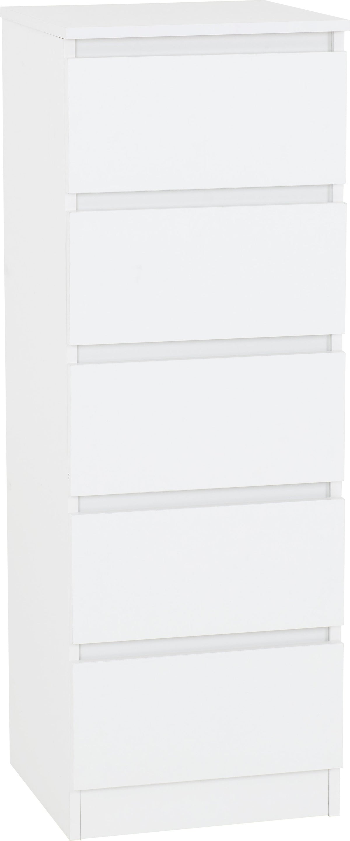 Malvern 5 Drawer Narrow Chest - White - view 9