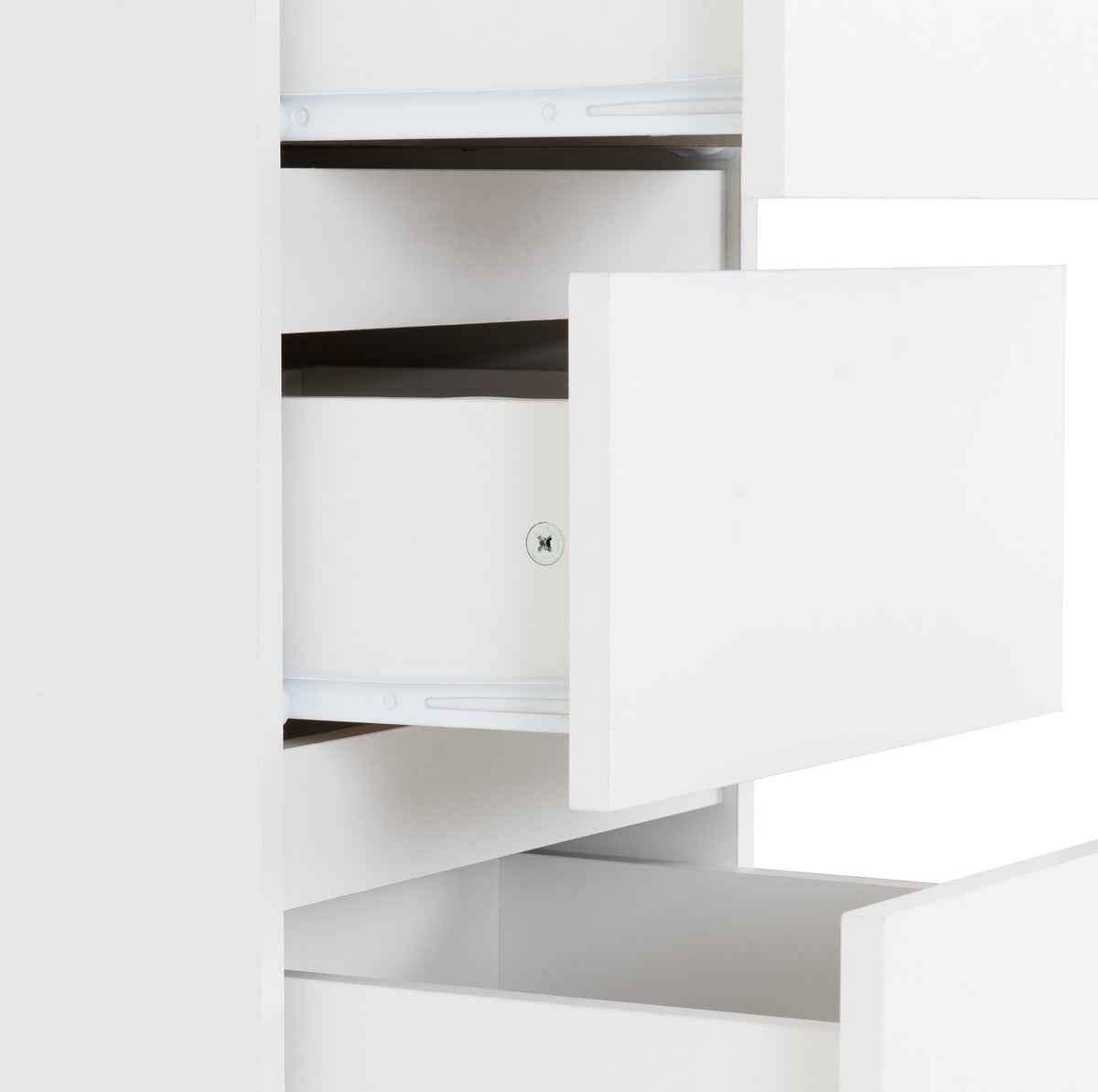 Malvern 5 Drawer Narrow Chest - White - view 4