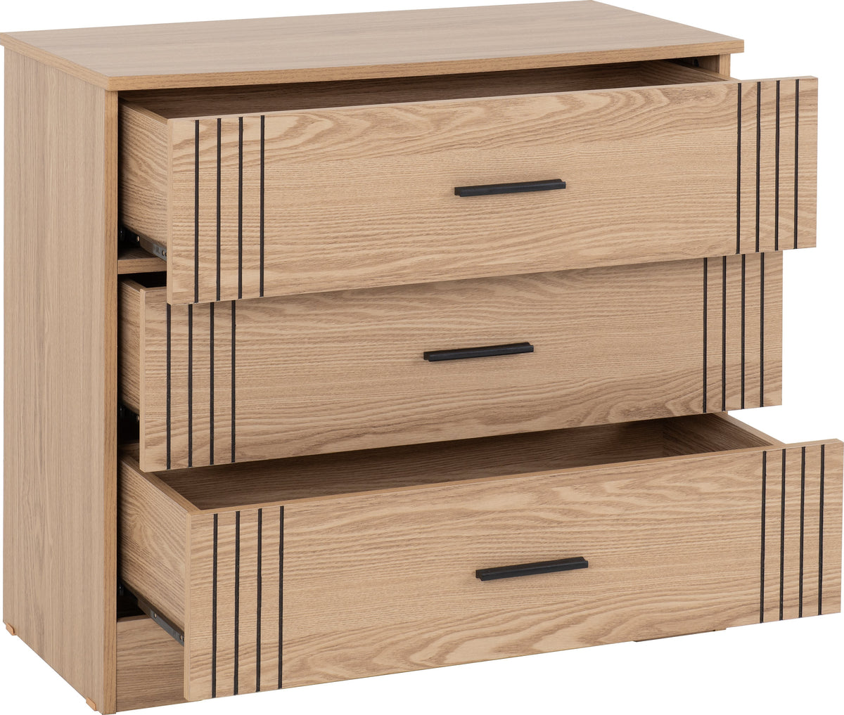 Tessa 3 Drawer Chest - Natural Oak Effect - view 7
