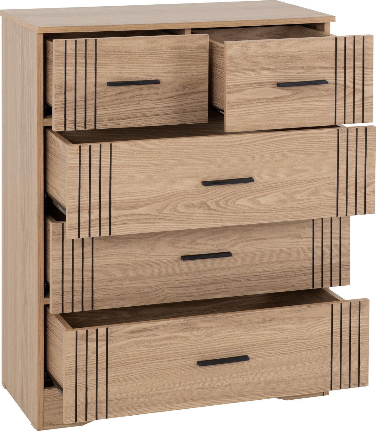 Tessa 3+2 Drawer Chest - Natural Oak Effect - view 7