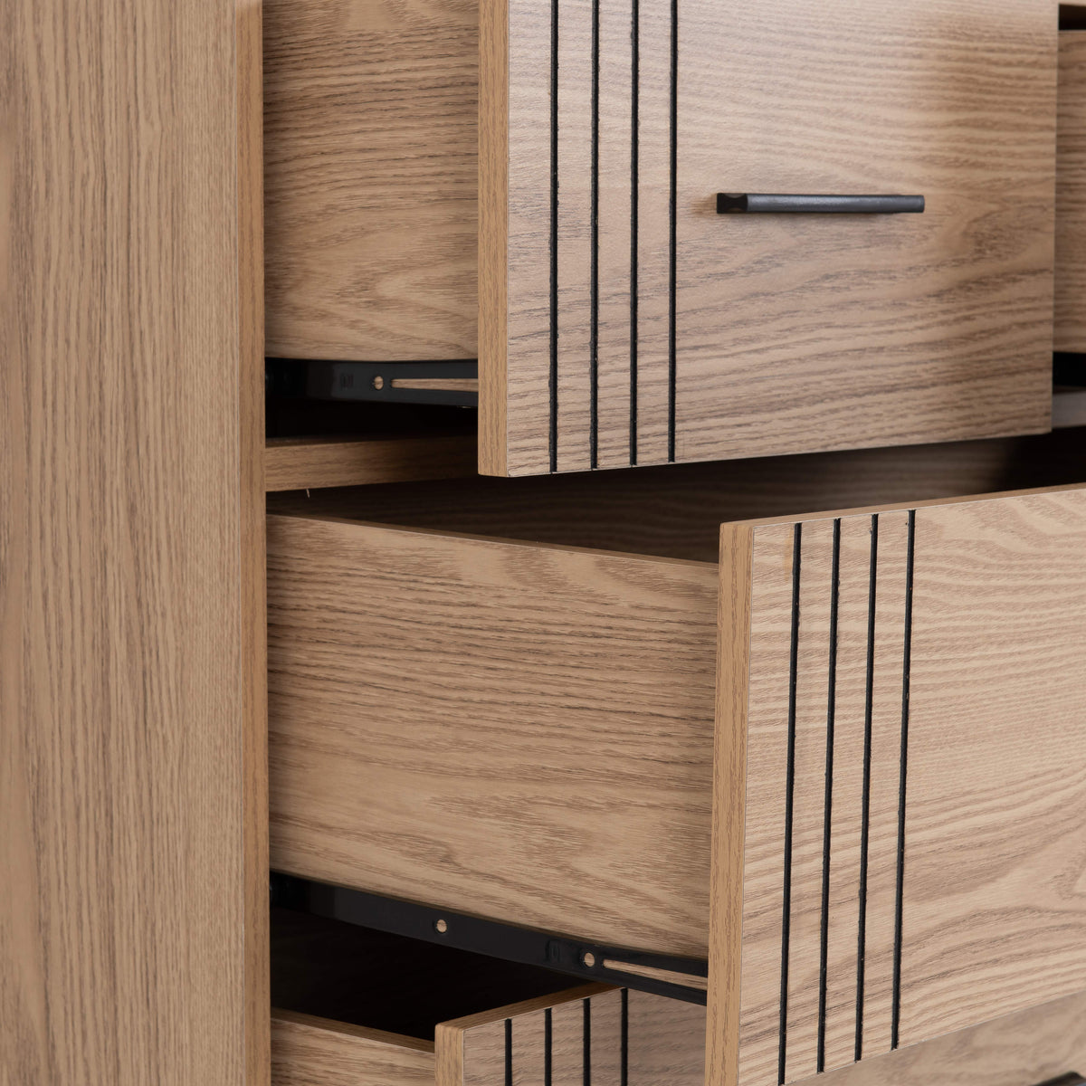 Tessa 3+2 Drawer Chest - Natural Oak Effect - view 3