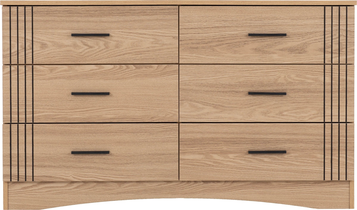 Tessa 6 Drawer Chest - Natural Oak Effect - view 7