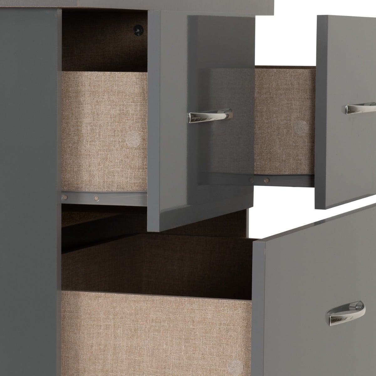 Nevada 3+2 Drawer Chest - Grey Gloss - view 7