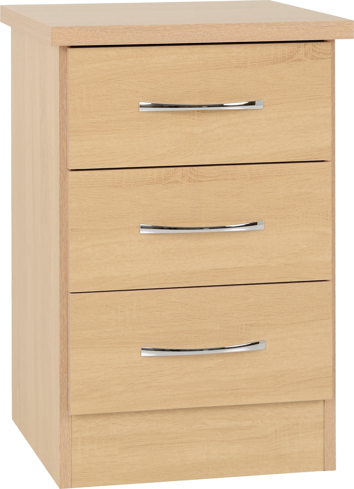 Nevada 3 Drawer Bedside - Sonoma Oak Effect - view 10