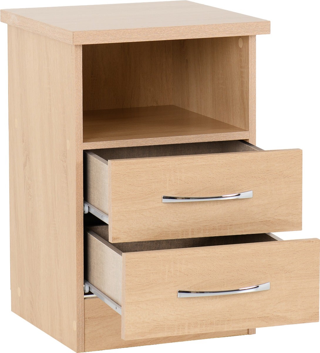 Nevada 2 Drawer Bedside - Sonoma Oak Effect - view 3