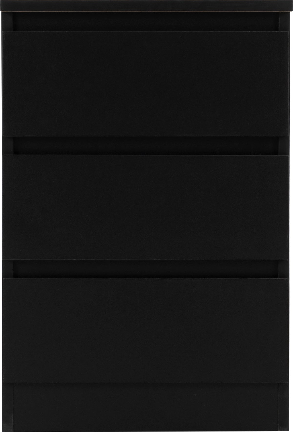 Malvern 3 Drawer Bedside - Black - view 9