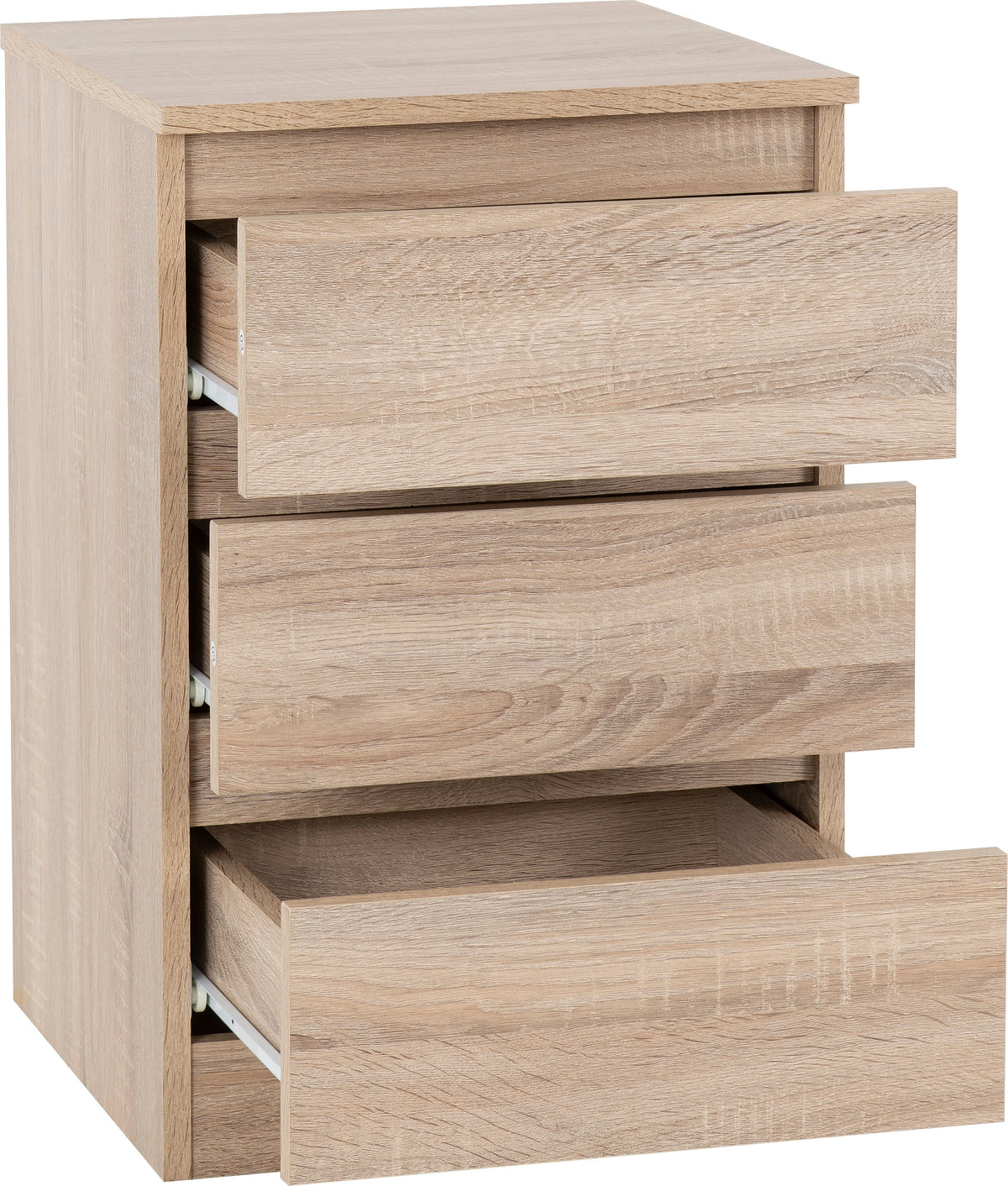 Malvern 3 Drawer Bedside X2 - Sonoma Oak Effect - view 20