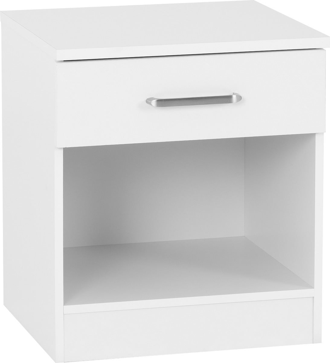 Dakota 1 Drawer Bedside - White - view 2