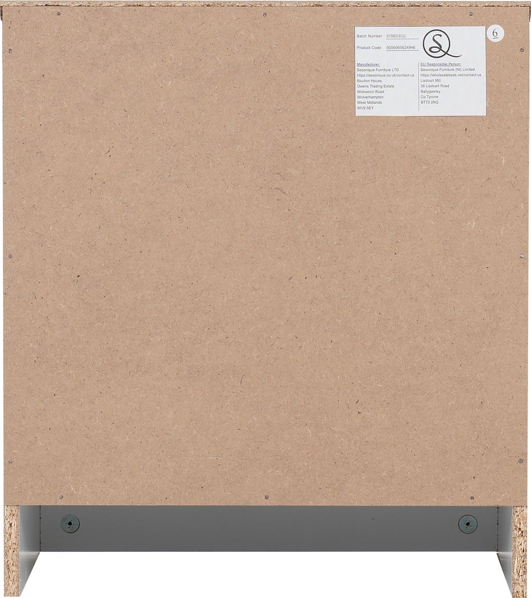 Dakota 1 Drawer Bedside - White - view 6