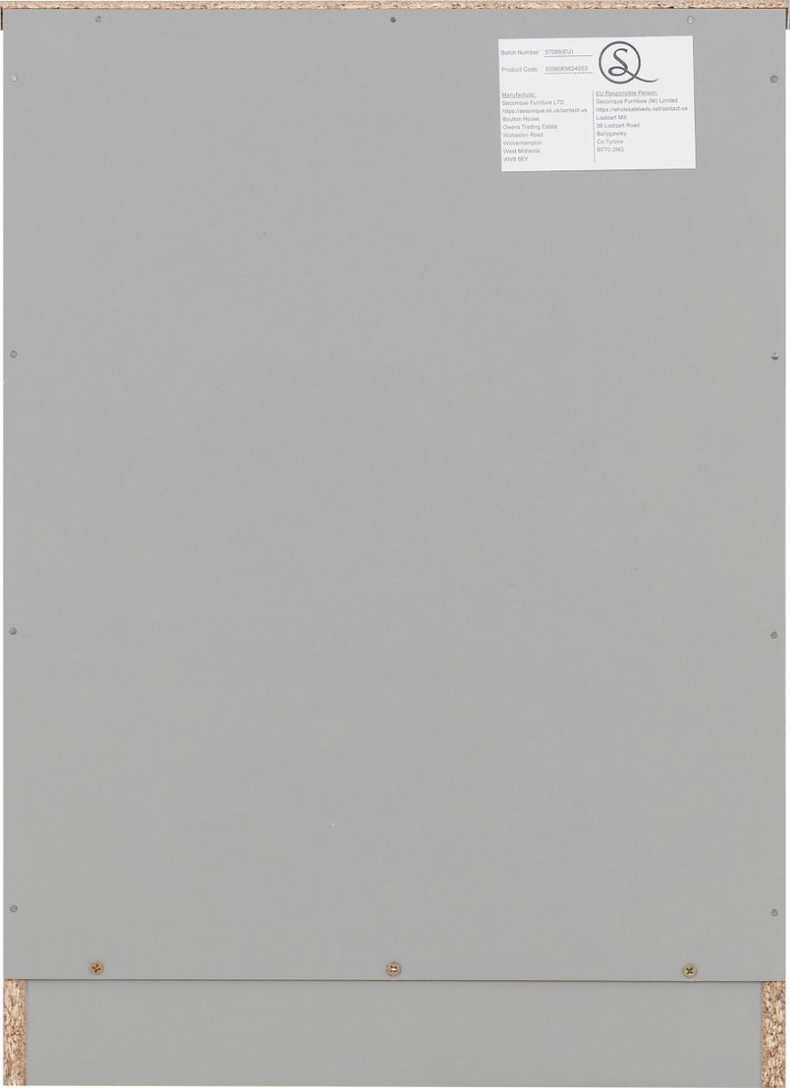 Dakota 3 Drawer Bedside - Light Grey - view 6