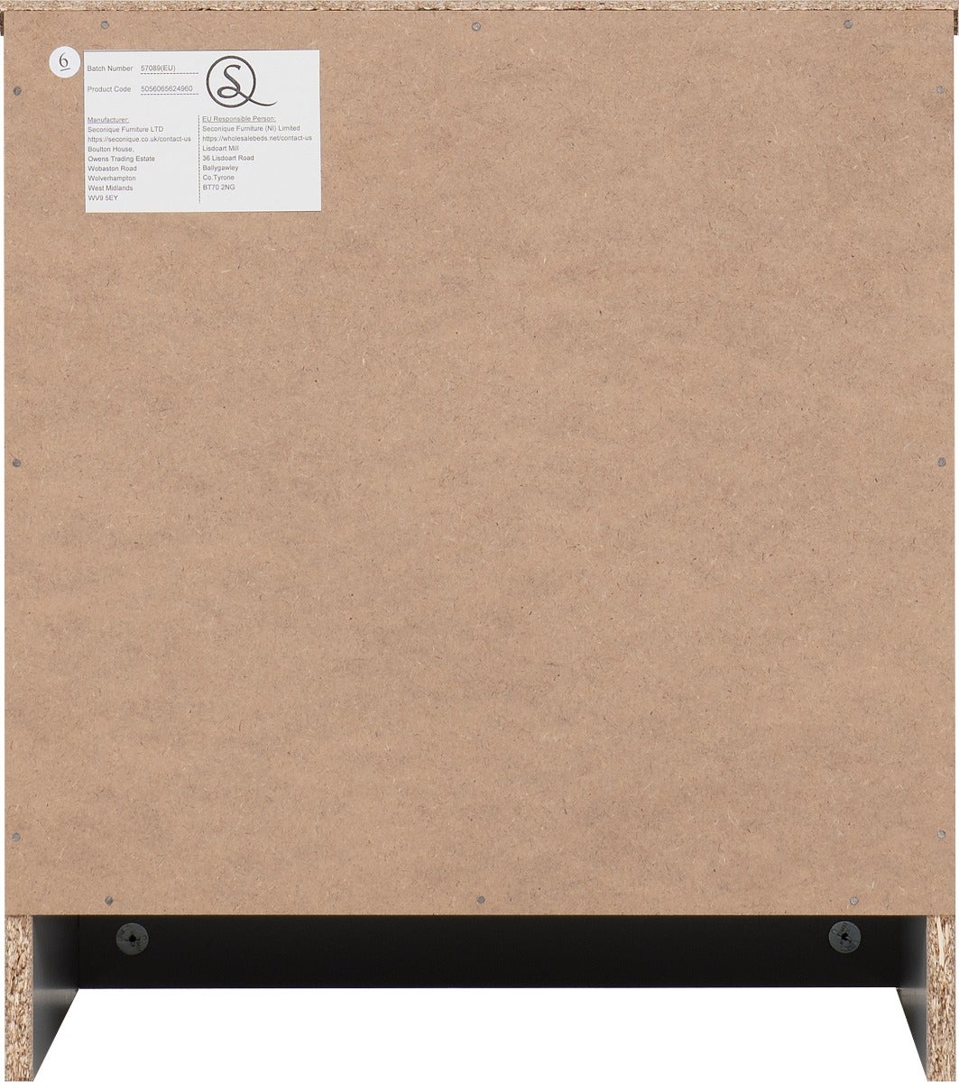 Dakota 1 Drawer Bedside - Light Grey - view 6