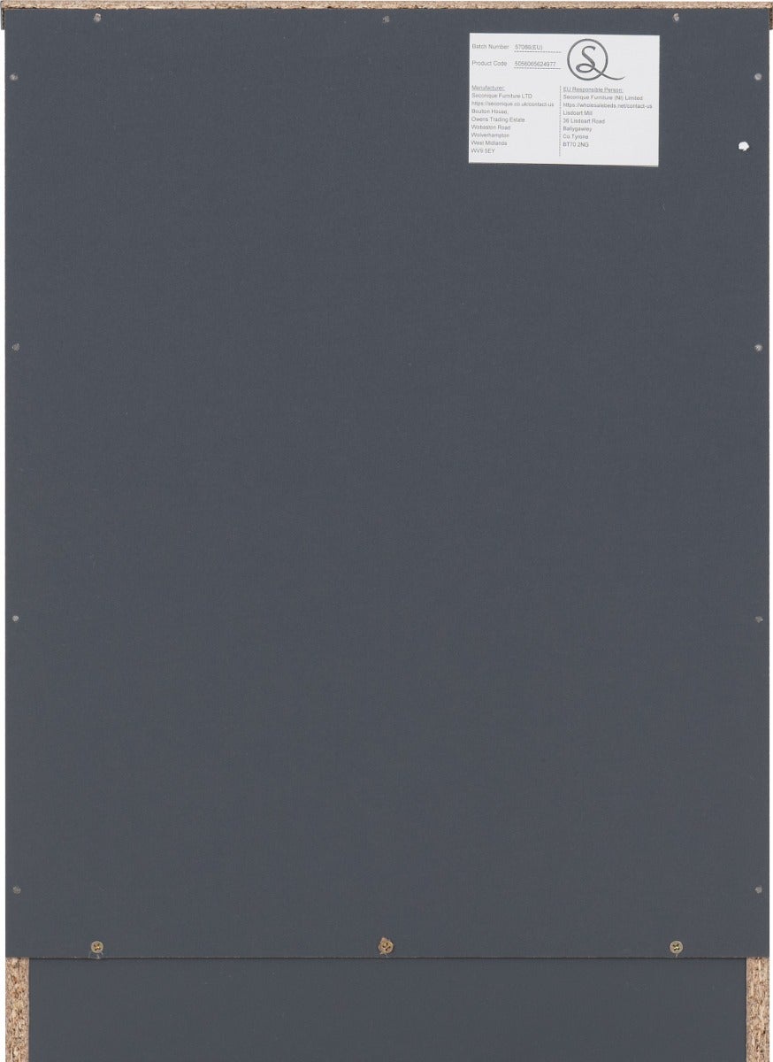 Dakota 3 Drawer Bedside - Dark Grey - view 6