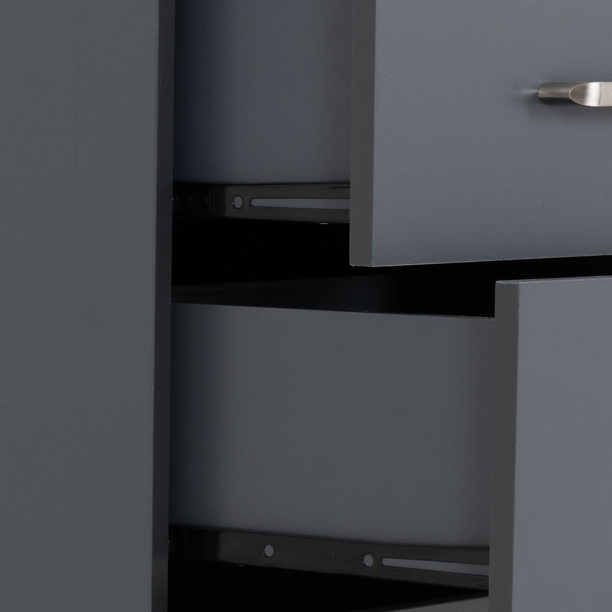 Dakota 3 Drawer Bedside - Dark Grey - view 7