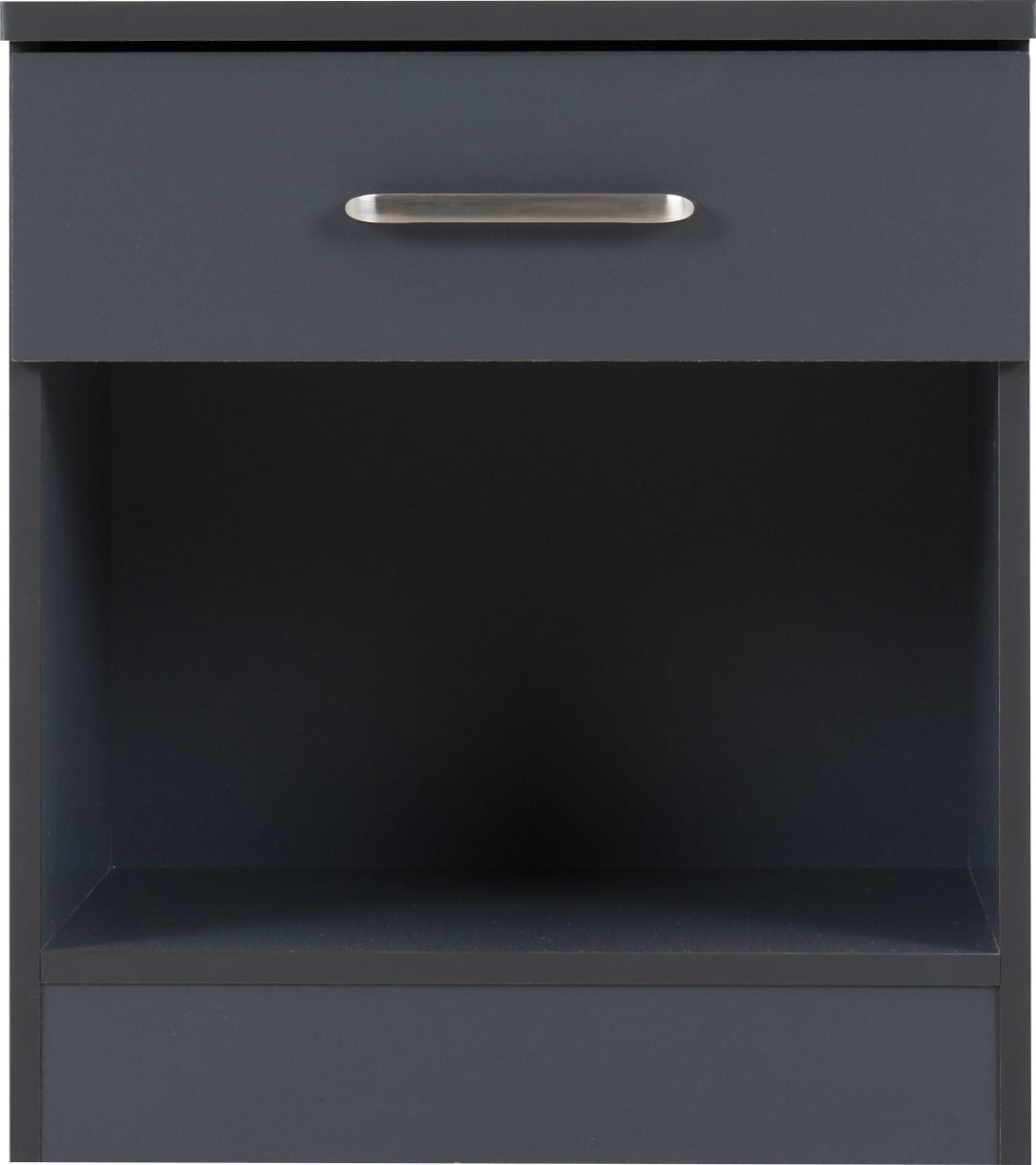 Dakota 1 Drawer Bedside - Dark Grey - view 4