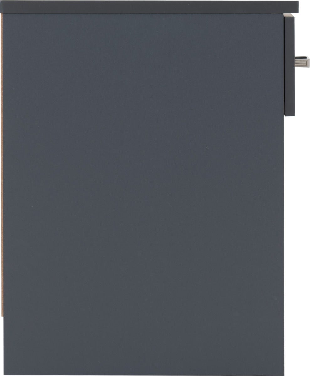 Dakota 1 Drawer Bedside - Dark Grey - view 5