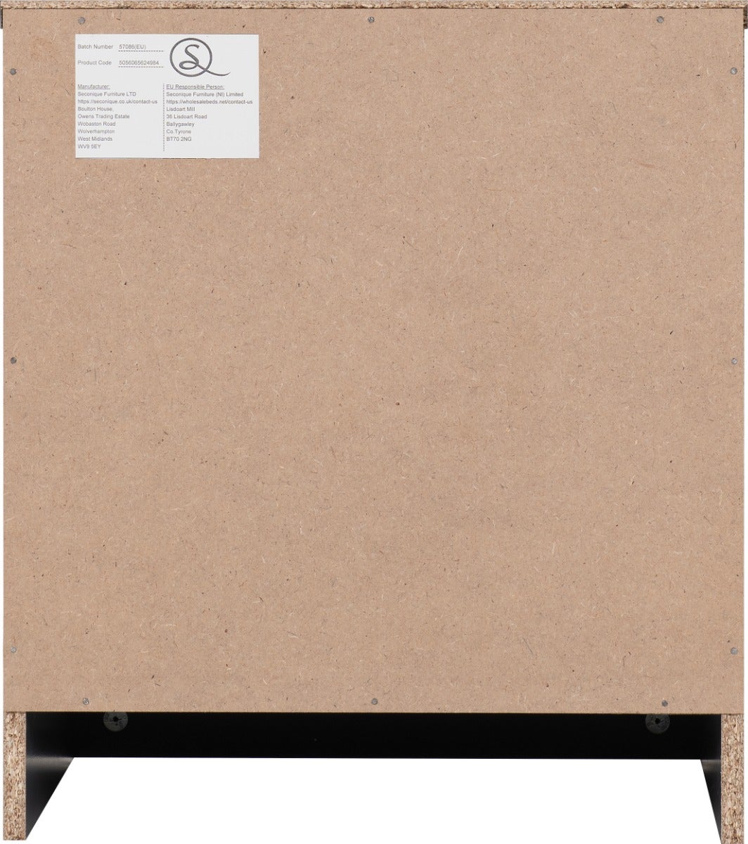 Dakota 1 Drawer Bedside - Dark Grey - view 6