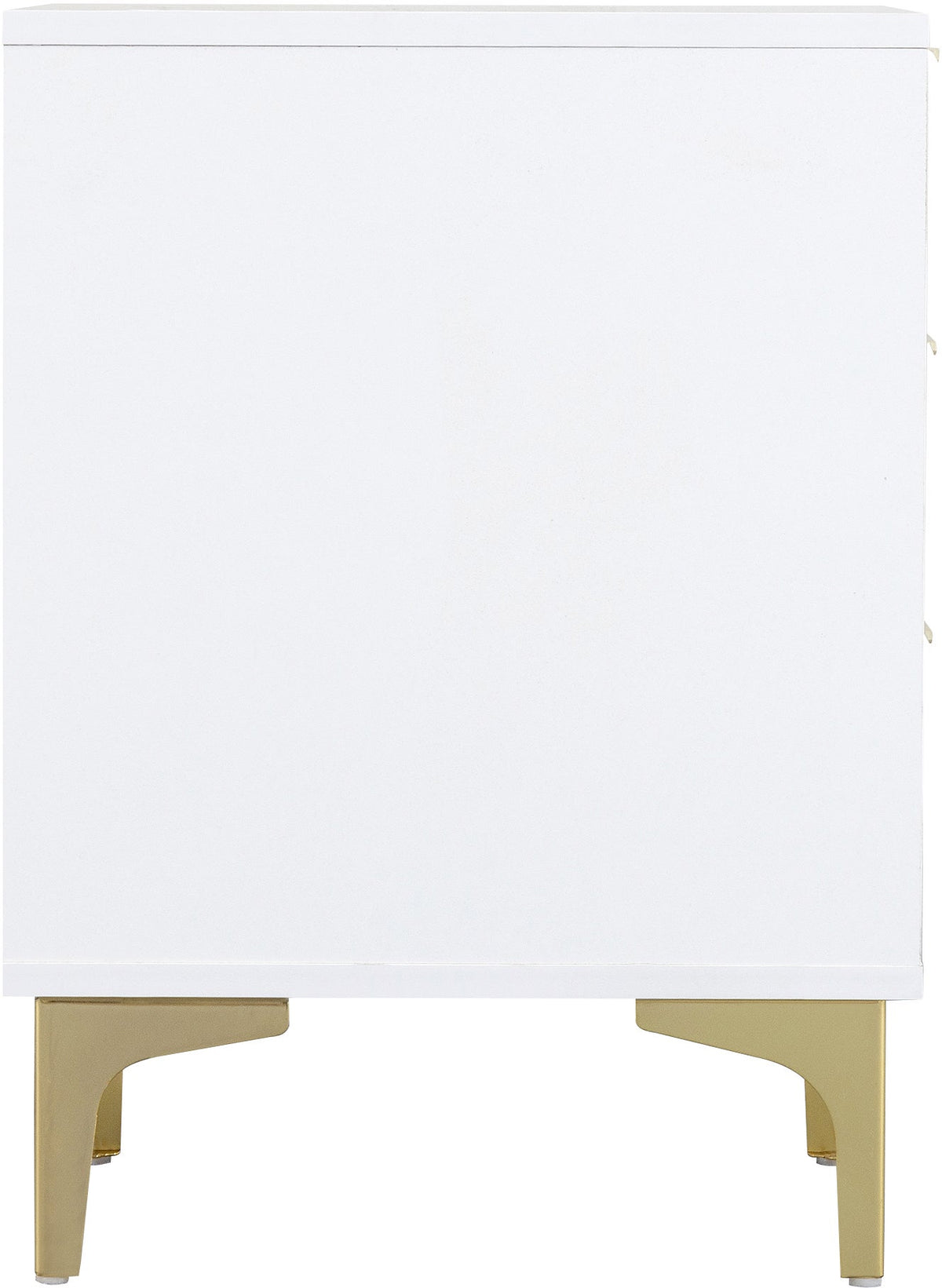 Miami 3 Drawer Bedside - White/Gold - view 5