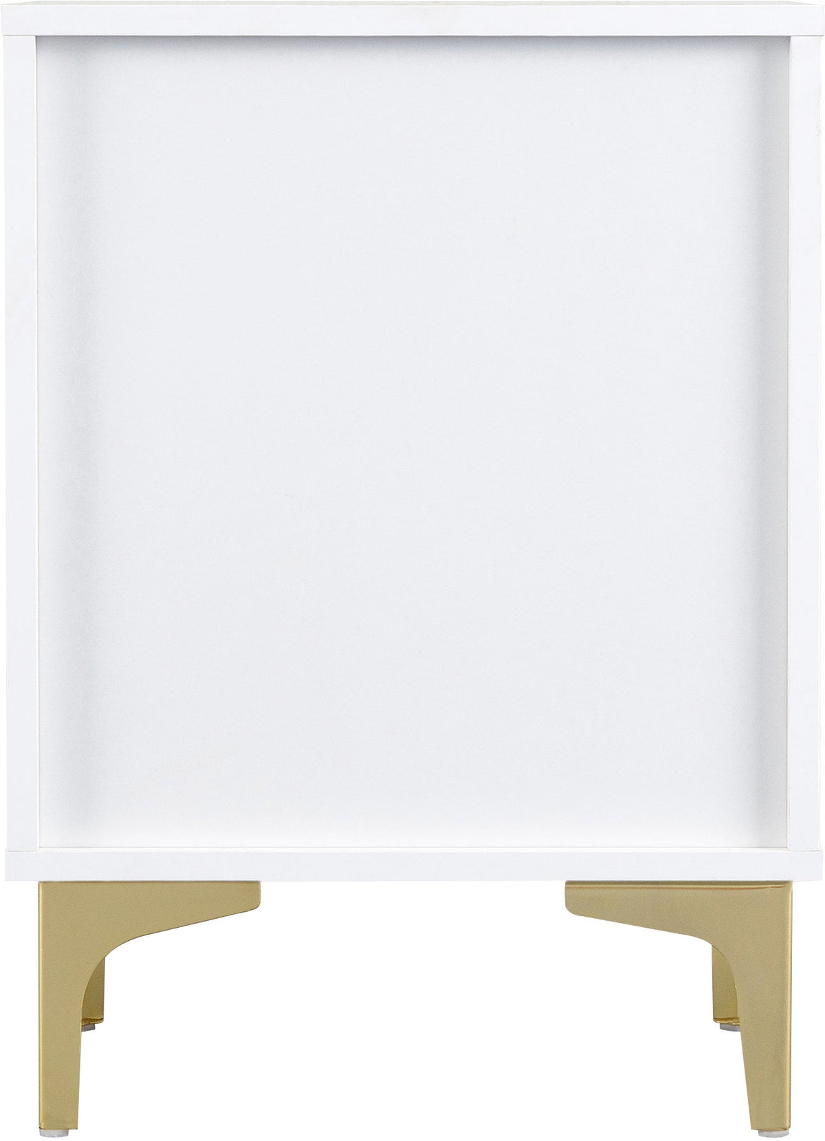 Miami 3 Drawer Bedside - White/Gold - view 4