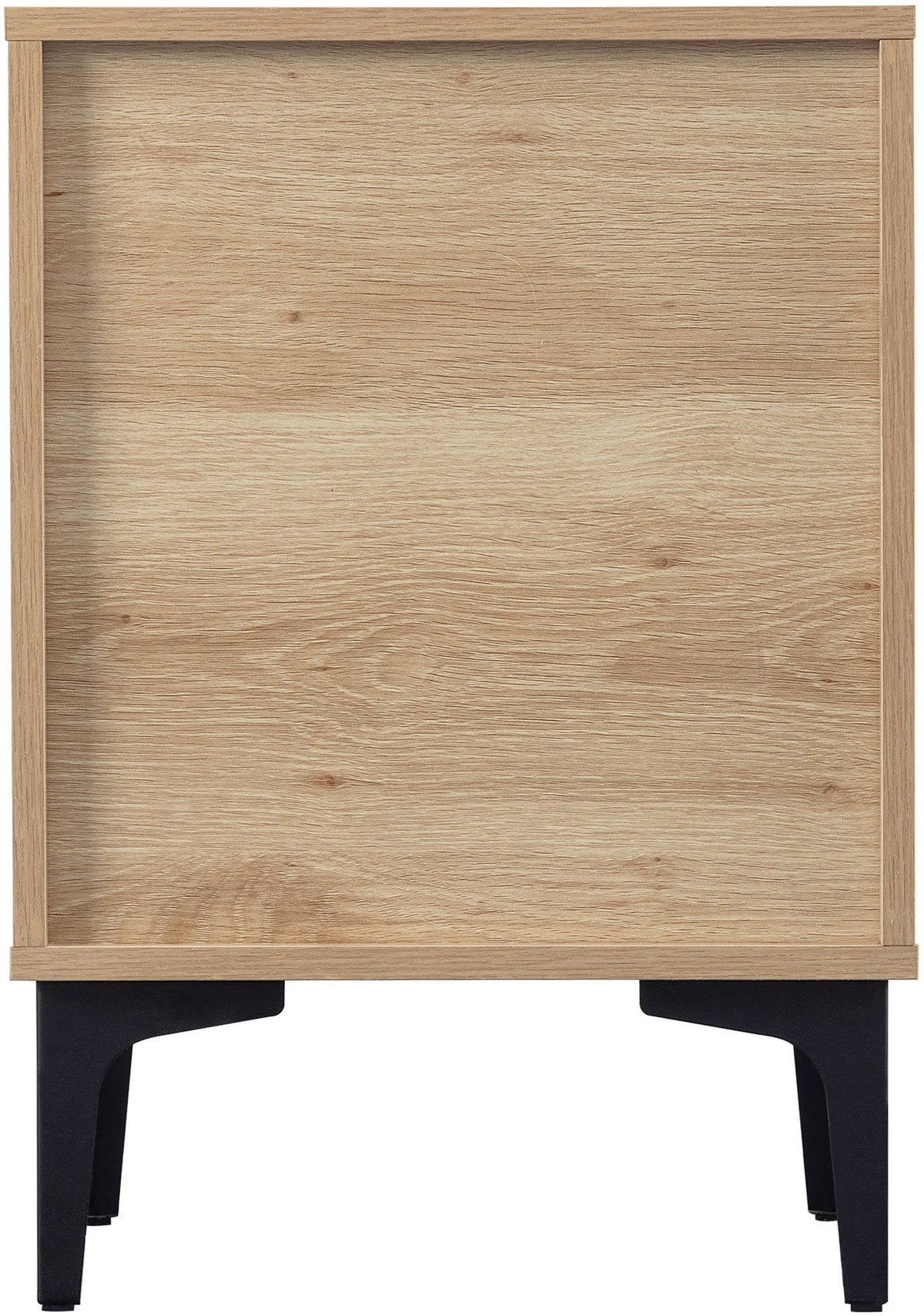 Miami 3 Drawer Bedside - Oak Effect/Black - view 3