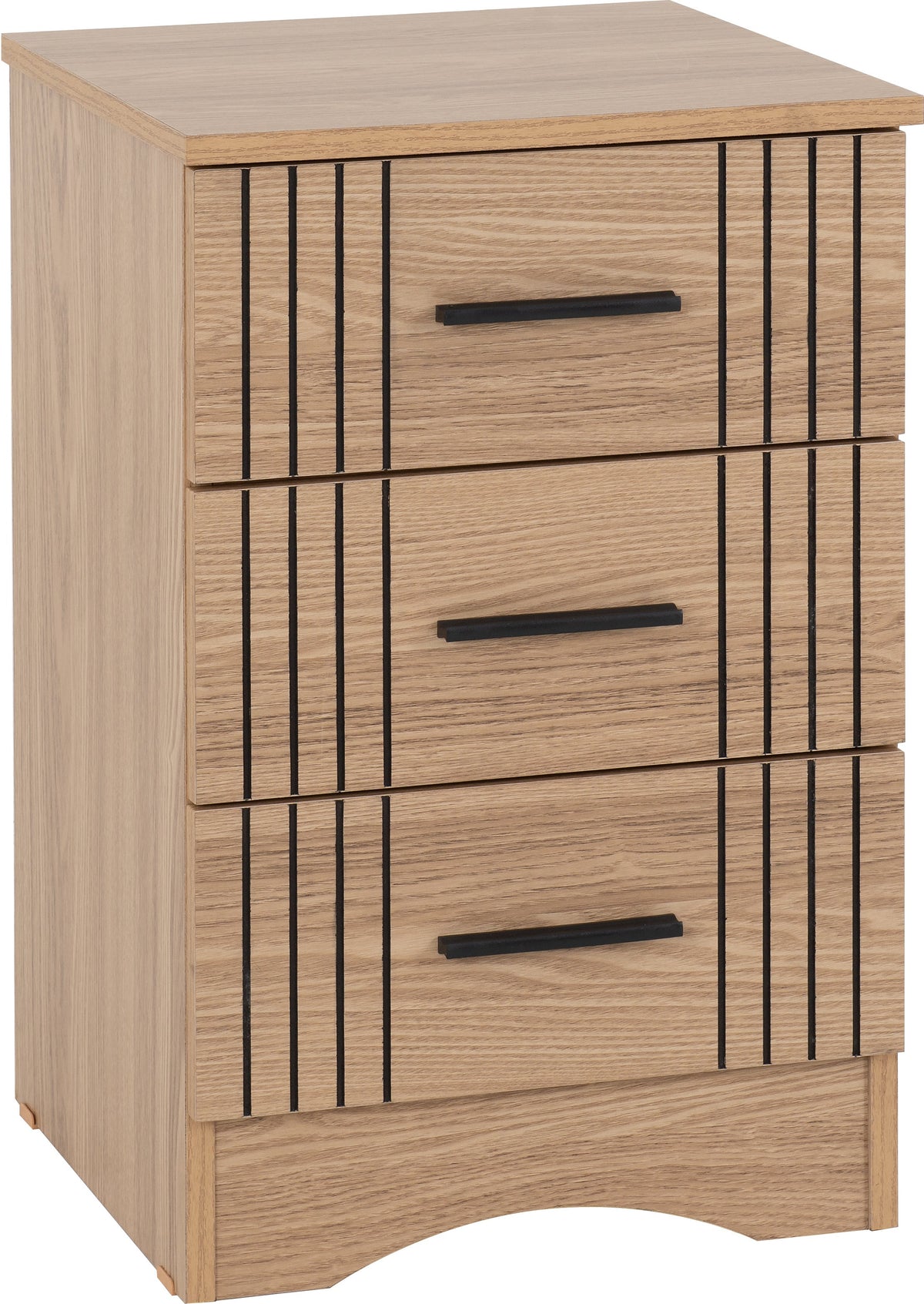 Tessa 3 Drawer Bedside - Natural Oak Effect - view 8