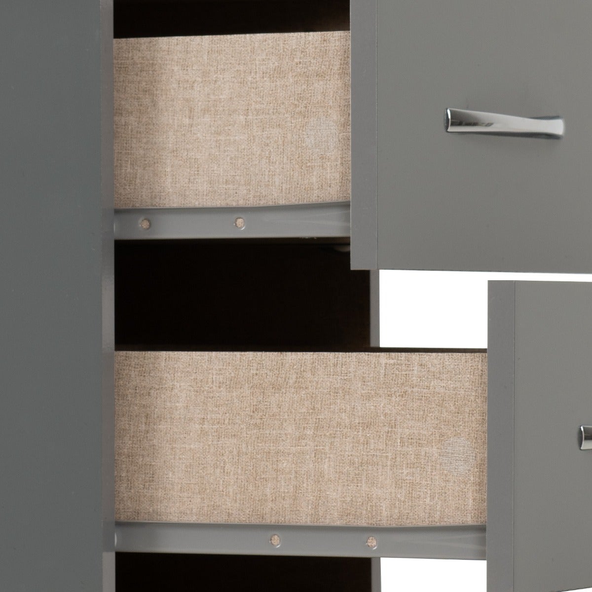 Nevada 3 Drawer Bedside - Grey Gloss - view 7