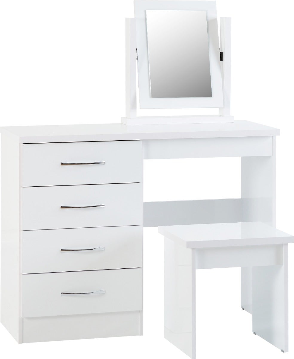 Nevada Dressing Table Set - White Gloss - view 2