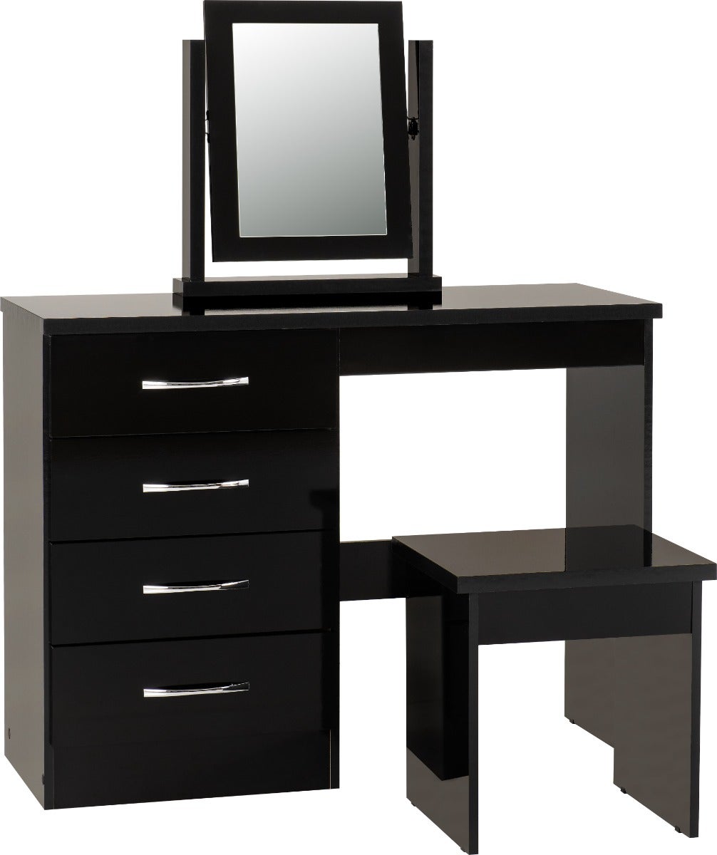 Nevada Dressing Table Set - Black Gloss - view 2