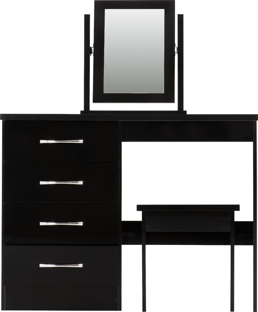 Nevada Dressing Table Set - Black Gloss - view 4